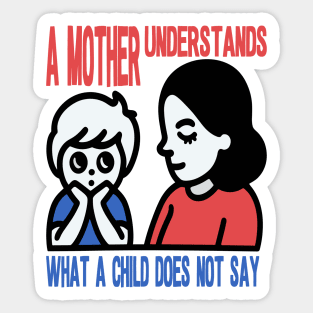 Mother's Assurance Comforting Child Sticker